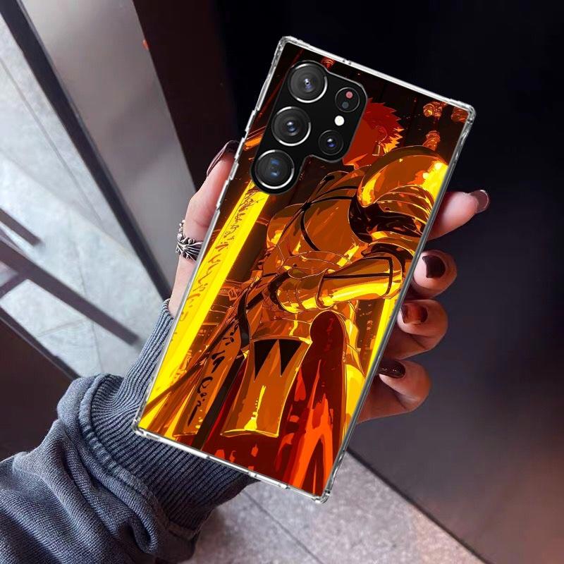 

Fate Zero Stay Night Gilgamesh Phone Case For Samsung Galaxy S26 S25 Edge S24 S23 Ultra S22 Plus S21 S20 FE Soft TPU Back Cover Samsung S21 Ultra