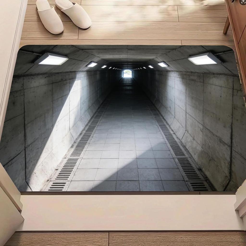 Visual Hole 2D Printed Door Mat Living Room Bedroom Kitchen Entrance Carpet Visual Hole Home Decoration Floor Mat