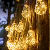 Solar Powered Outdoor String Lights, 15 Bulb String Lights With 8 Lighting Modes