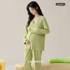 Cotton Maternity Sleepwear with Breast Pads, Pregnant Women, Postpartum Women, Breastfeeding, Spring and Autumn Home Clothing Set