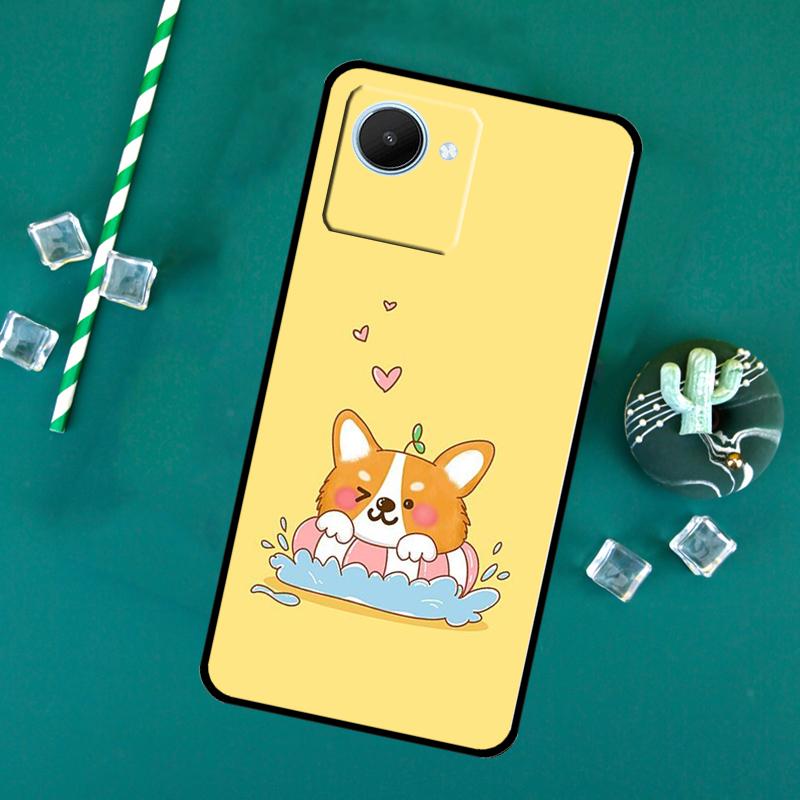 Süßer Cartoon Corgi Für Realme 15 14 13 12 11 10 Pro Plus C65 C67 C63 C61 C55 C51 C53 C35 C75 GT6 GT7 Pro Hülle