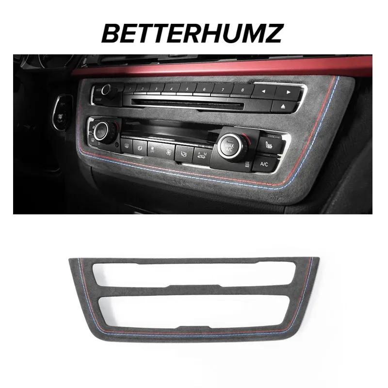 For BMW F30 F32 F34 3 Series 2013- Center Console CD Panel Cover Made of Alcantara Trim Sticker Moulding Interior Accessory