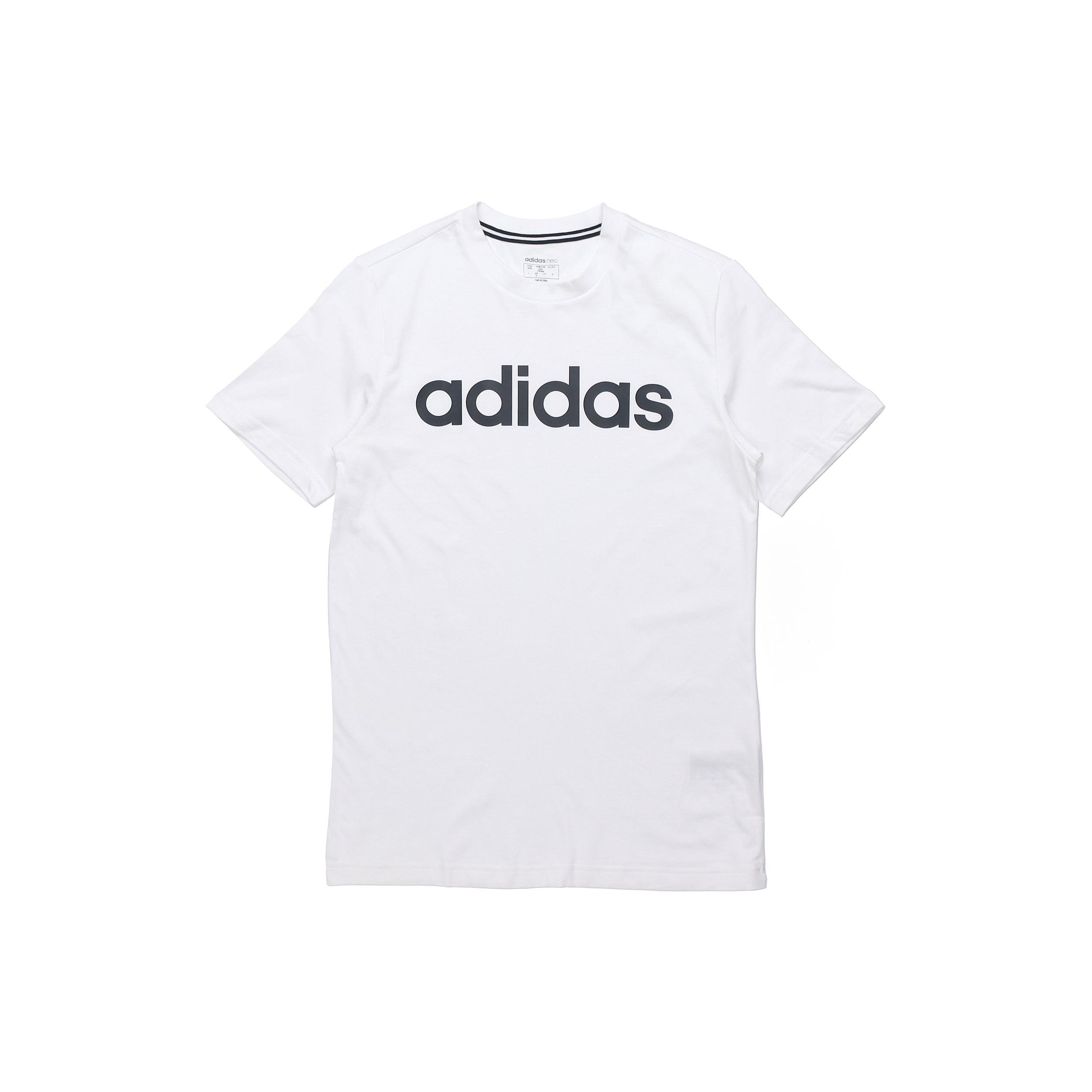 adidas neo M Ce Logo T1 Logo Printing Sports Round Neck Training Short Sleeve White Men s GP4885 XXL