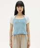 OIOI COLLECTION Logo Embroidered Strap Bustier [Sky Blue]