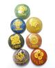Jet I FEEL I SEE Chakra Stone Set - Natural Jet Agate Round Crystals for Chakra Balancing, Meditation, Healing, and Spiritual Wellness