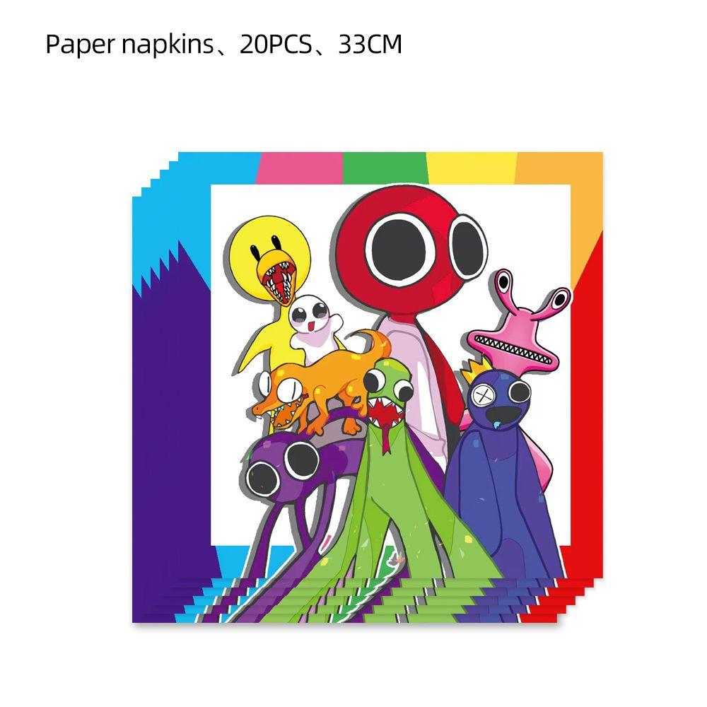 Rainbow Roblox Friends Party Supplies Banner Cake Topper Balloons Birthday Kids