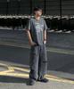 QUTON Patterned Pigment Oversized Short Sleeve T-Shirt