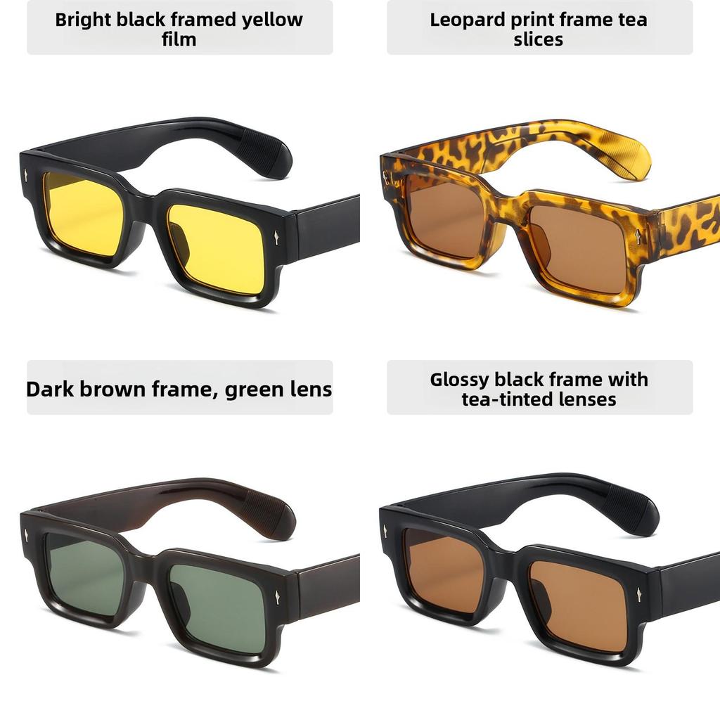 Fashion Square Sunglasses Uv Protection For Casual Travel
