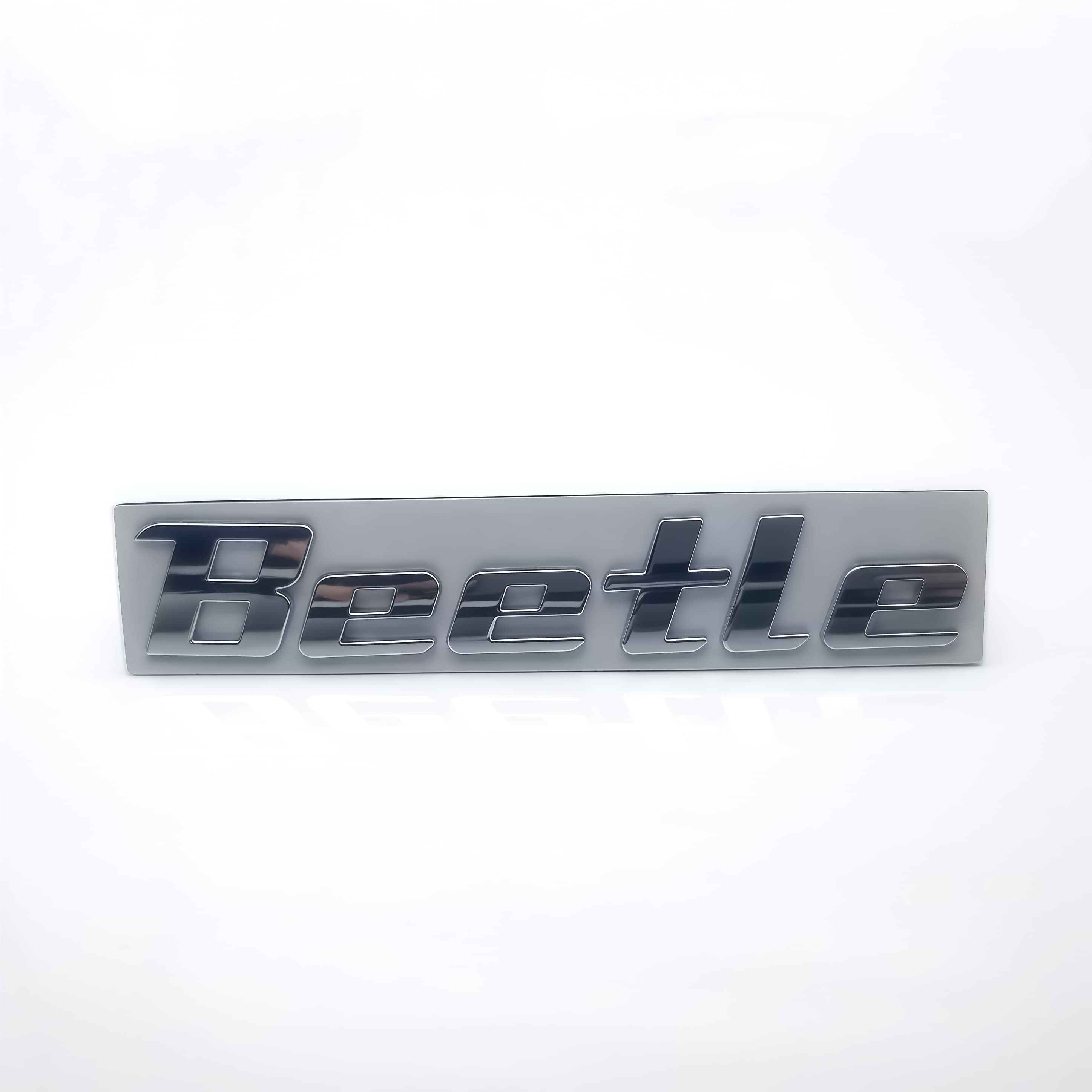 

1pc Metal Beetle Letters Sticker, Car Rear Trunk Emblem Badge Sticker for Beetle Decoration Decal срібний