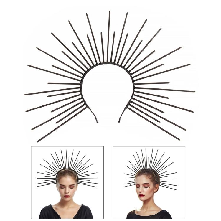 Opaska z Koronami Blasku na Głowę na Halloween Elegancka Opaska do Kostiumu Opaska na Wieczór Panieński Damska Opaska do Włosów