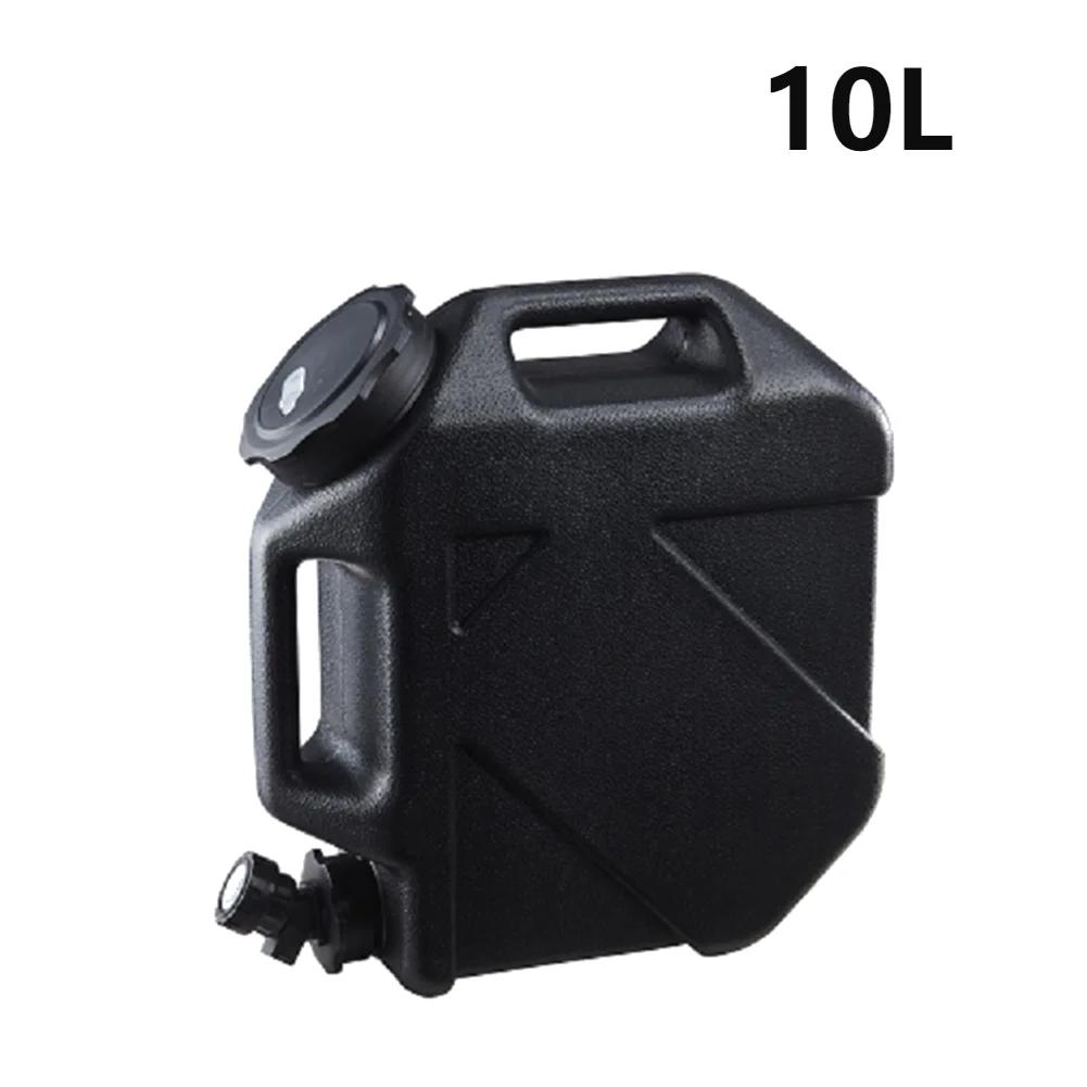 

10 л Резервуар для воды Большой емкости Портативное походное ведро для хранения воды со съемным краном Без протечек Принадлежности для путешествий и кемпинга чёрный