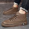 2025 Winter New Sports Shoes with Cotton Men's Shoes High-top Board Shoes with Fleece To Keep Warm and Thick Soles To Increase Height Casual Shoes