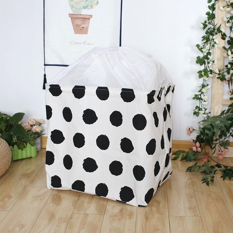 Extra Large Cotton Linen Home Debris Storage Bag Fresh Printed Pattern Clothes Dustproof Organizer Dormitory Quilt Finishing Bag