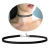 Nischen-Schwarzes Choker-Set 4 Stilvolle Halsketten Trendige Zarte Schlüsselbeinkette Halsschmuck Halskette Accessoires für Damen
