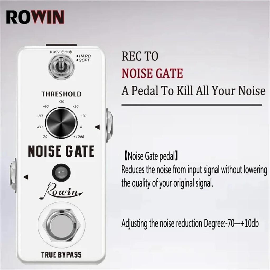 Guitar Effect Pedal ROWIN Noise Gate 2 Modes Noise Reduction with Aluminum Alloy Enclosure