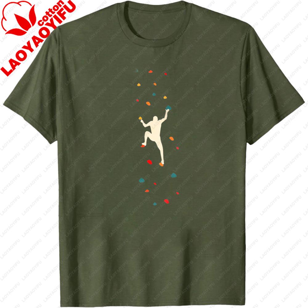 Climbing Lover T Shirt Men TShirt Summer Casual Fashion Cotton Short Sleeve Juggling Silhouette Design Fun Streetwear Gift Top