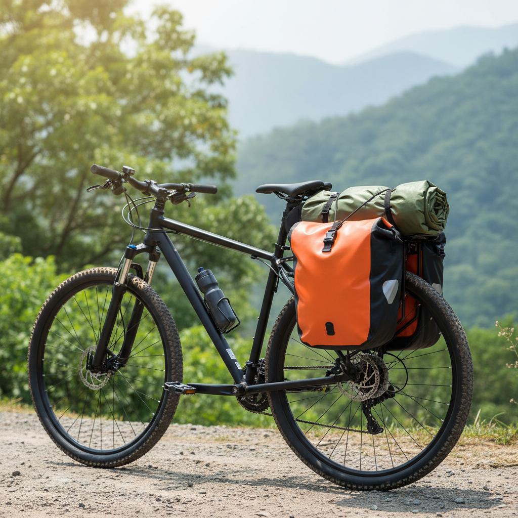 Mountain Bike Rear Rack 26-27.5 Inch Heavy Duty Solid Steel Universal Luggage Carrier with Anti Slip Design