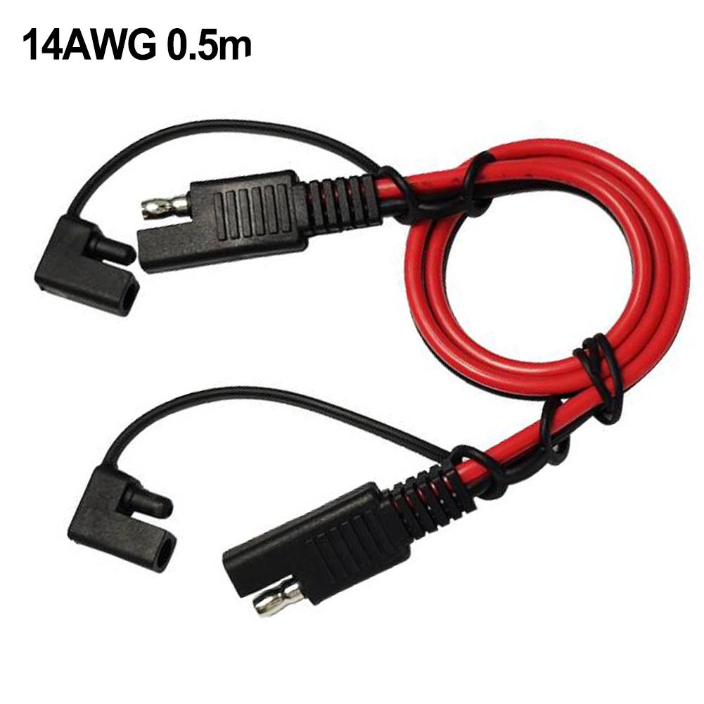 1pc 0.5/1/2m SAE Extension Cable 14AWG Wire Gauge Quick Disconnect Wire Harness For Solar Panel Accessories
