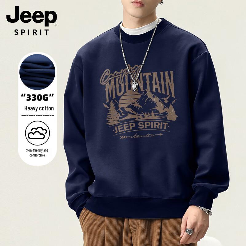 JEEP SPIRIT Men's Loose Fit Crewneck Sweatshirt