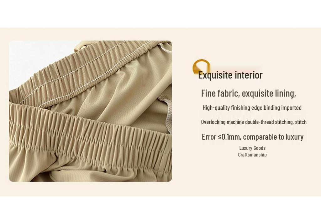 Summer Loose Elastic Waist Straight-Leg Pants for Middle-Aged & Elderly Women - Breathable, Comfortable Casual Wear