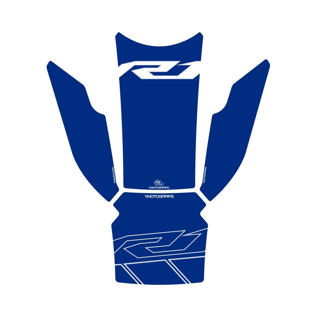 MOTOGRAFIX Tank Pad YAMAHA YZF-R1/M 15- Blå/Blå MT-TY026BB