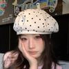 Vintage Beret Women Spring Summer Thin Painter Hat, Face Slimming Pumpkin Hat Female