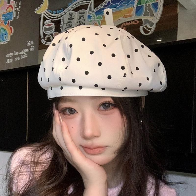 Vintage Beret Women Spring Summer Thin Painter Hat, Face Slimming Pumpkin Hat Female