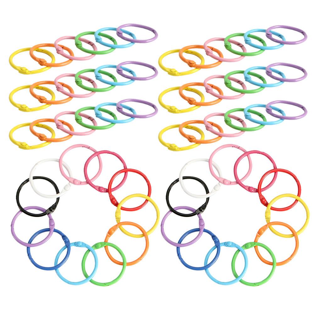 140Pcs Metal Binder Rings Small Book Rings for Index Cards Keychains Scrapbooking Home Office School Craft Organizer