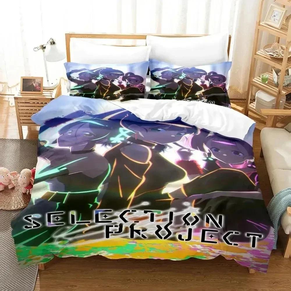 3D Print Anime SELECTION PROJECT Beding Set Soft Duvet Cover Bed Linen Set Comfortable Quilt Cover Pilowcase Warm Comforter king Quen Sized Dimensions