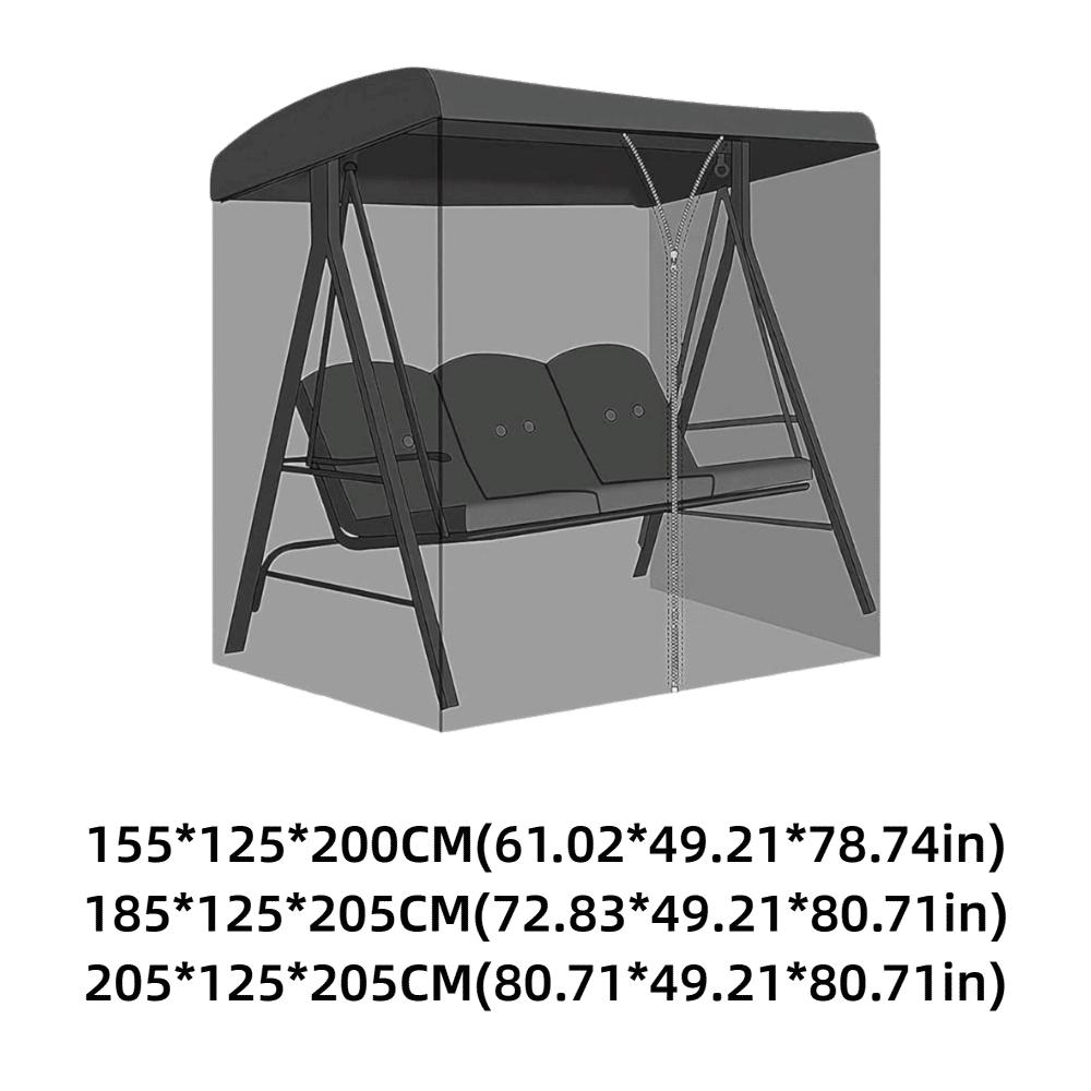 Breathable Patio Swing Mosquito Net Zipper Mosquito Barrier Cover Durable Swing Chair Cover