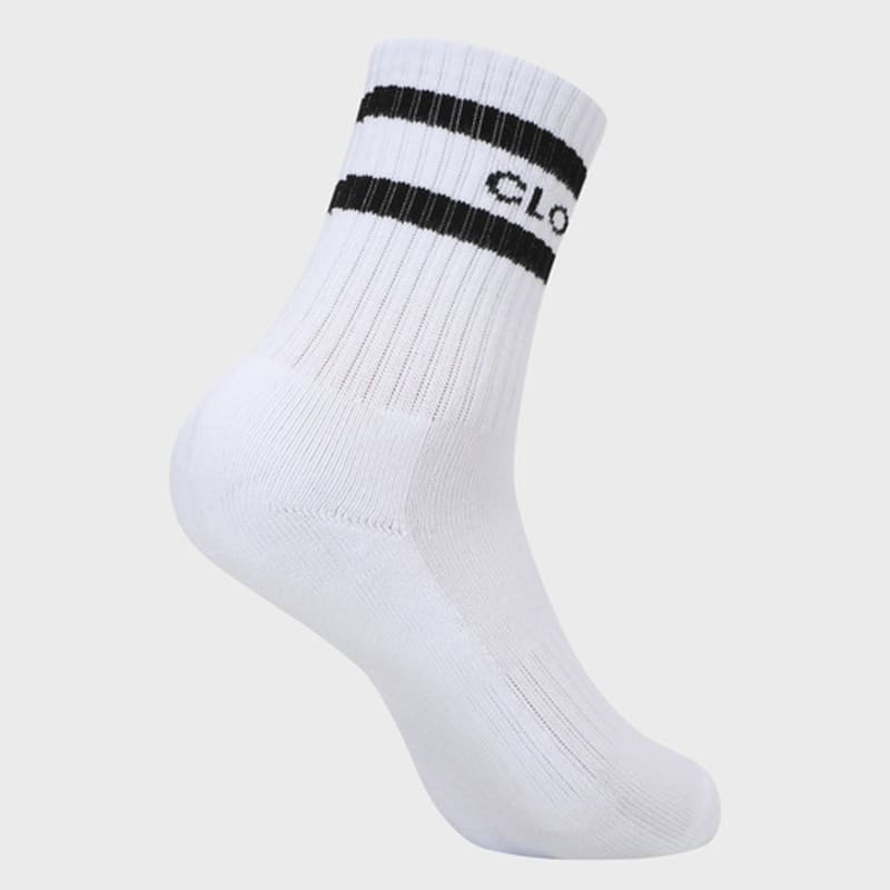 CLOUD ZERO 2S Crew Socks (2P) (0097056) CZFAF1SC903BG-WHITE
