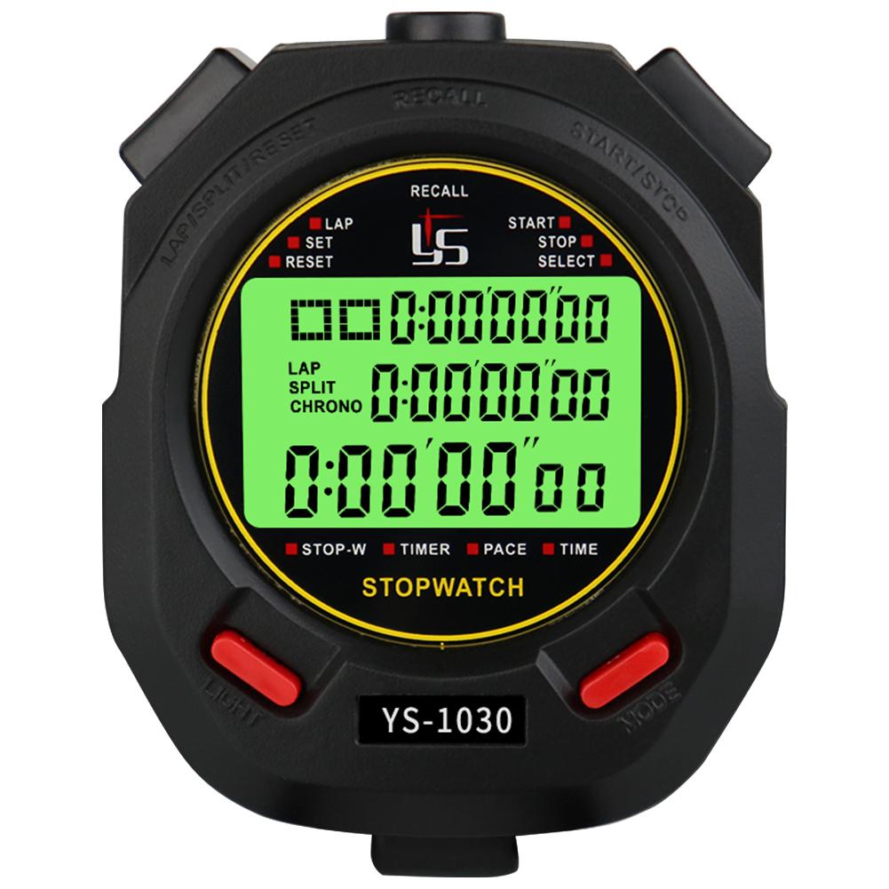 Professional Handheld Digital Stopwatch Chronograph Sports Training Timer Precision Timer Tool Luminous Electronic Stopwatch