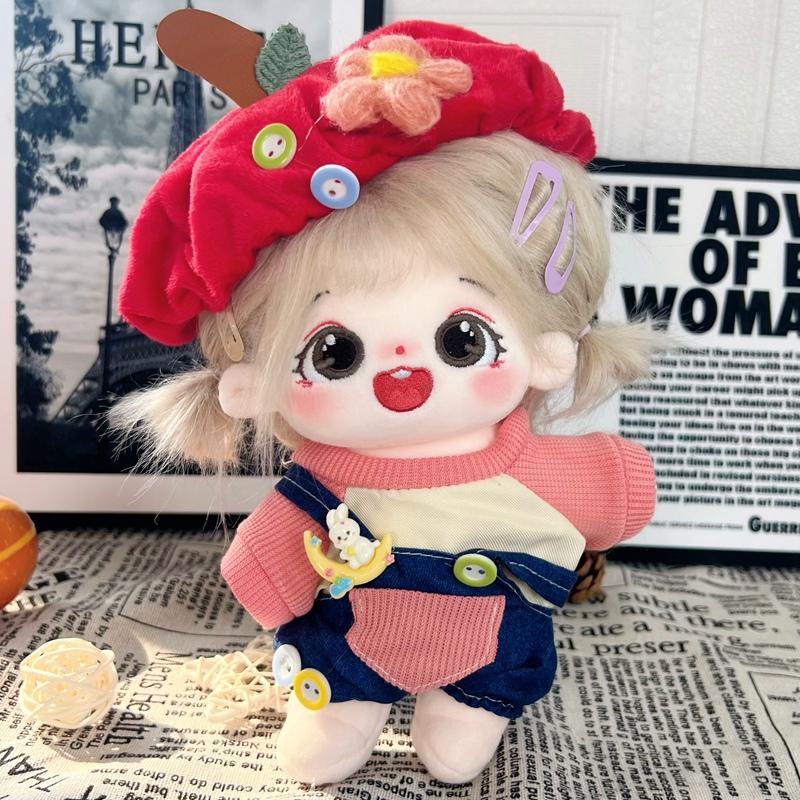 Bambola di Cotone Peluche Kawaii da 20 cm Bambola Idol Peluche Anime Vestito Peluche per Bambini Giocattoli Bambole Stellari Action Figure Vestito Regali per Bambine Bambini