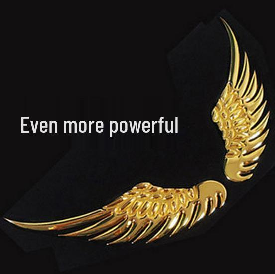 3D Metal Angel and Eagle Wings Car Logo Sticker for Sedan Customization