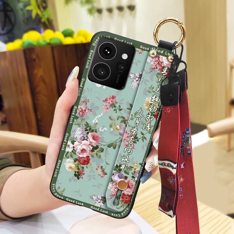 Anti-dust Silicone Phone Case For Nokia HMD Skyline Wrist Strap Durable Ring Kickstand Protective Fashion Back Cover