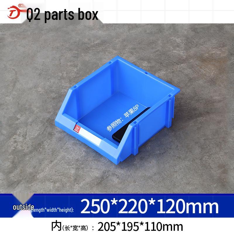 Thickened Tool and Parts Storage Box with Slanted Mouth