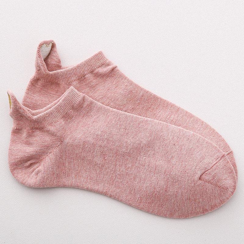 Cute Embroidery Love Heart Socks Fashion Funny Sokken Heel With Glitter Gold Silk Red Heart Ankle Socks Dropship