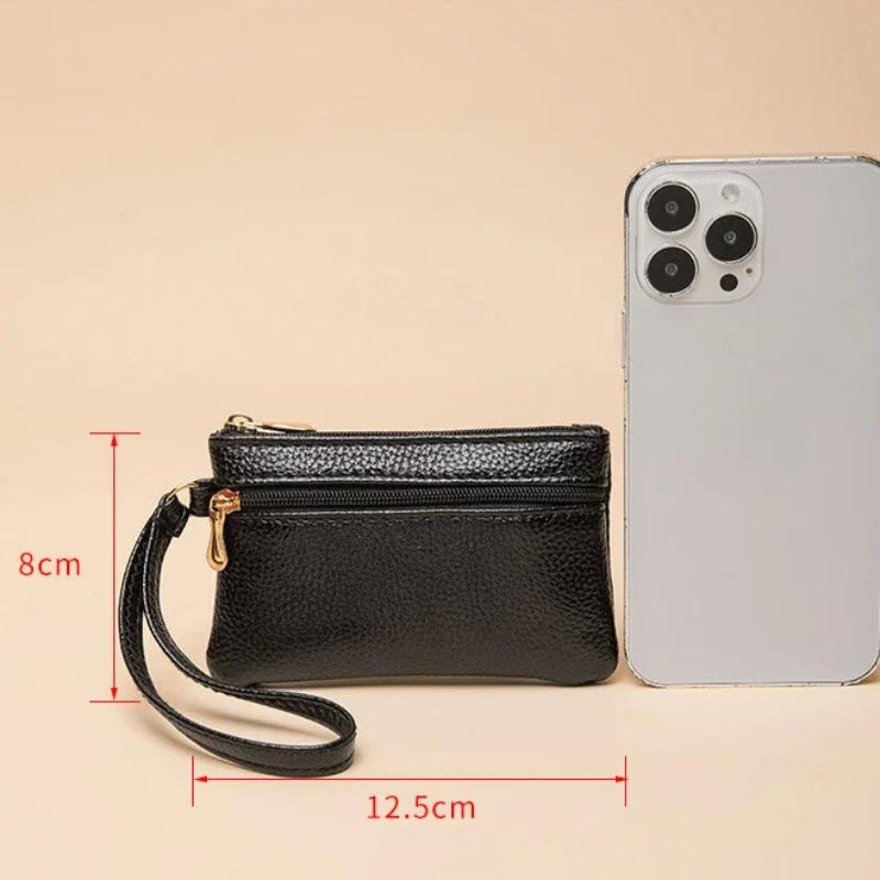Double Zipper Coin Purse Women Wallet Large Capacity Multi Pocket Credit Card ID Holder Wallet Mini Storage Hand Bag