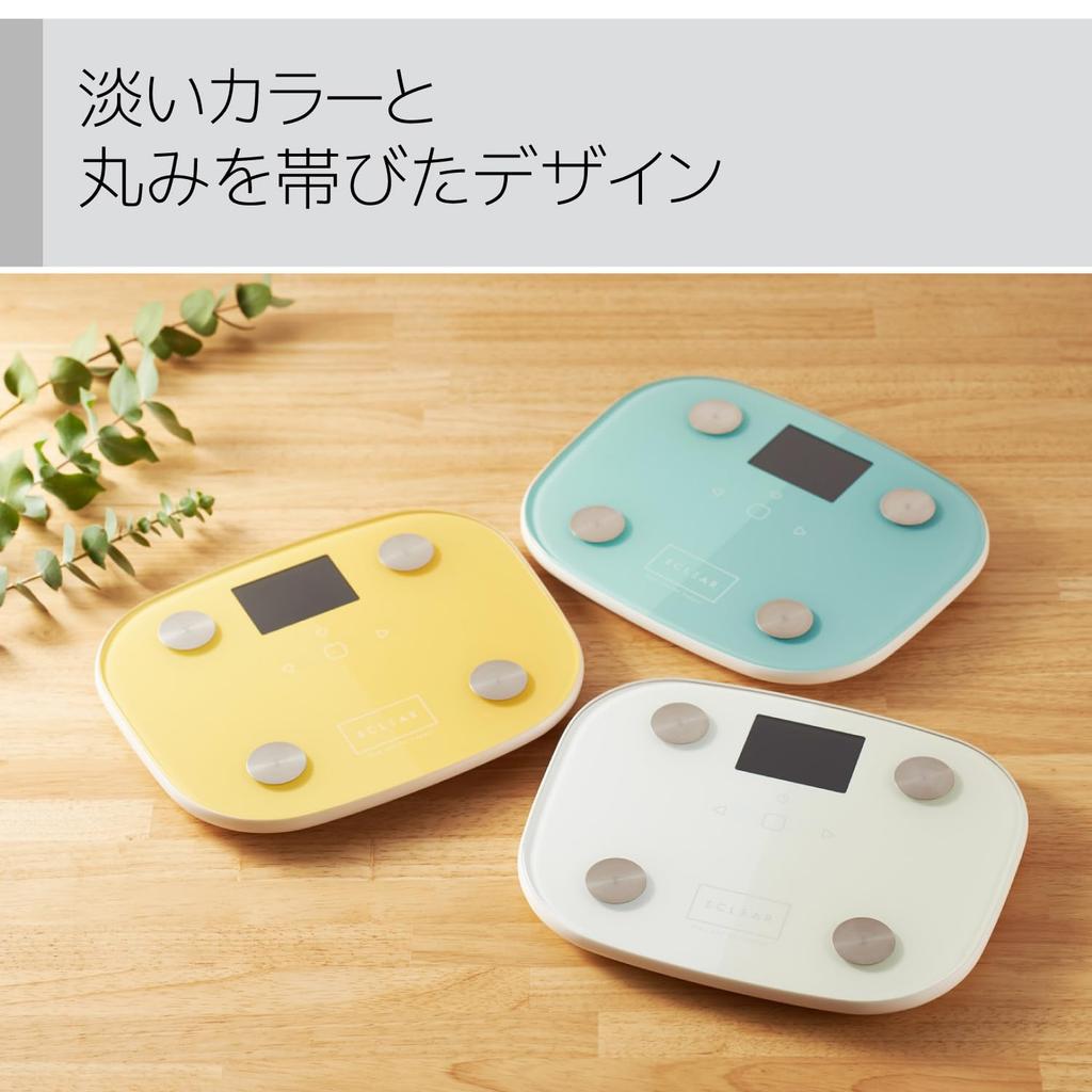 ELECOM Body Composition Scale with Backlight Body Fat Basal and Target Weight Setting Measures In 100g ECLEAR [Weight, BMI, Percentage, Metabolism,