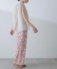 Nano Universe Shoulder Gathered Bowtie Size Blouse, S, Off-White