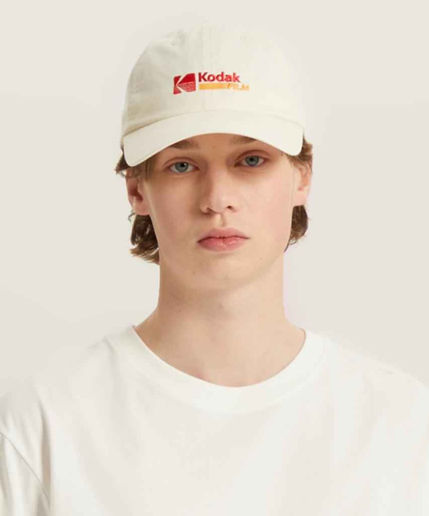 KODAK Relax Fit Film Logo Ball Cap Ivory