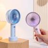 Portable USB Rechargeable Handheld Mini Fan with LED Light