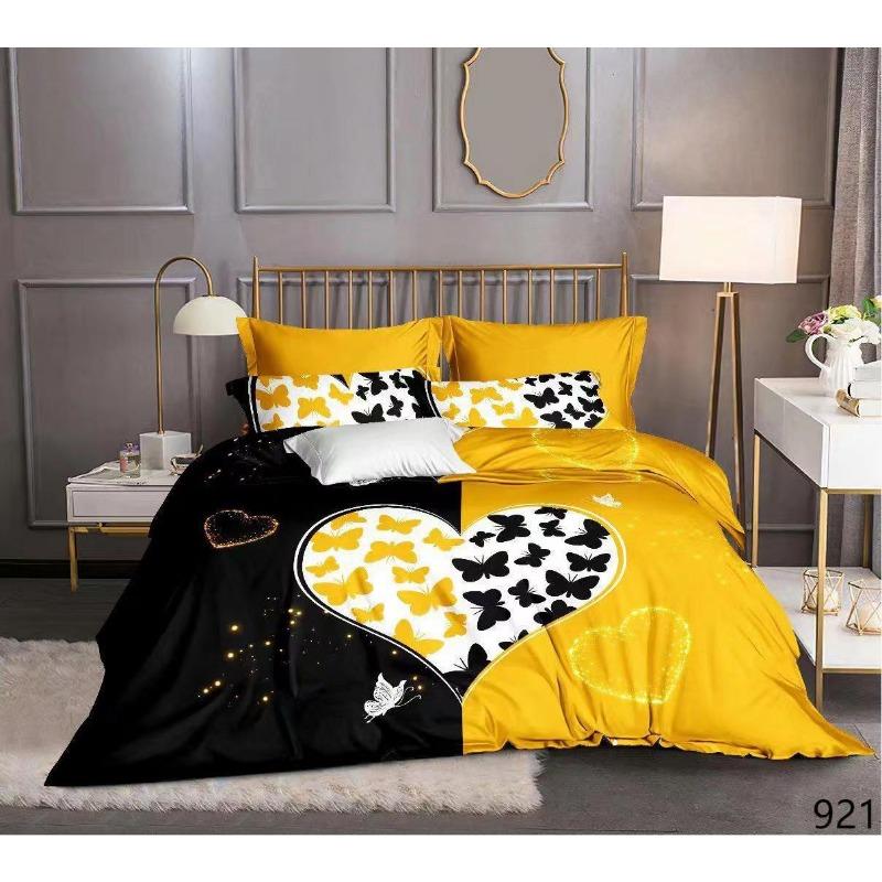 3D Bed Sheet Three-Piece Large Board Flower Active Printing And Dyeing Bedding Low Price