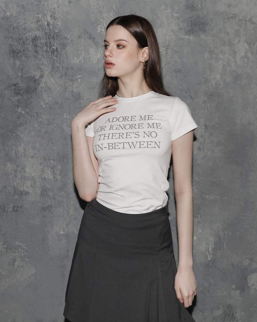 Maegolenseoul Adore Me Slim Fit T-Shirt White