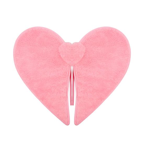 Alla hjärtans dag Kärlekshjärta Plyschvinge med Elastiskt Band Barn Vuxna Hjärtformad Rosa Vinge Bröllop Festival Kostym Fest Cosplay Rekvisita