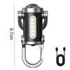 Powerful COB LED Flashlight Keychain USB Rechargeable Hanging Portable Flashlight Waterproof Keyring Camping Walking Pocket Lamp