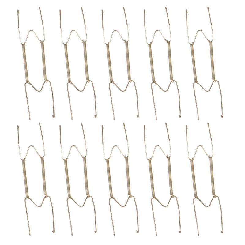 10Pcs W Type Hide Plate Hook Rustproof Steel Construction For Securely Hanging Dishes