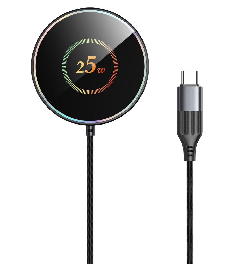 25W MagSafe Magnetic Wireless Charger for Apple, Huawei, Android - Car & Desktop Fast Charging