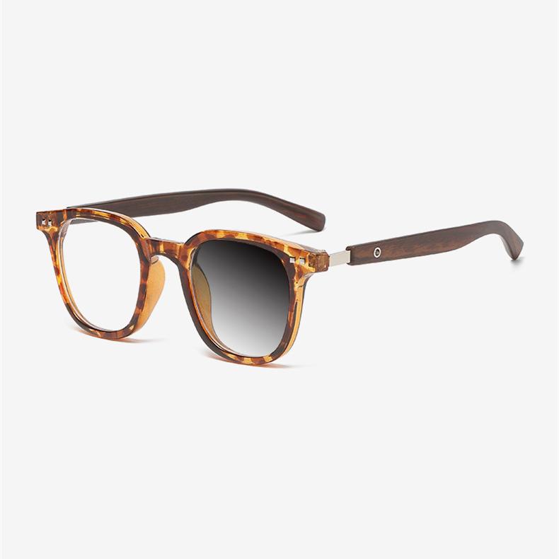 Classic Brand Design Women Retro Small Square Frame Photochromic Anti Blue Light Prescription Femal  Reading Glasses