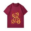 Men's 100% Cotton Crew Neck Short Sleeve T-Shirt, Casual Graffiti Zero Hug Smile Print Soft Breathable Streetwear Tee for Daily Wear